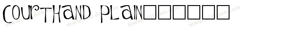 Courthand Plain字体转换